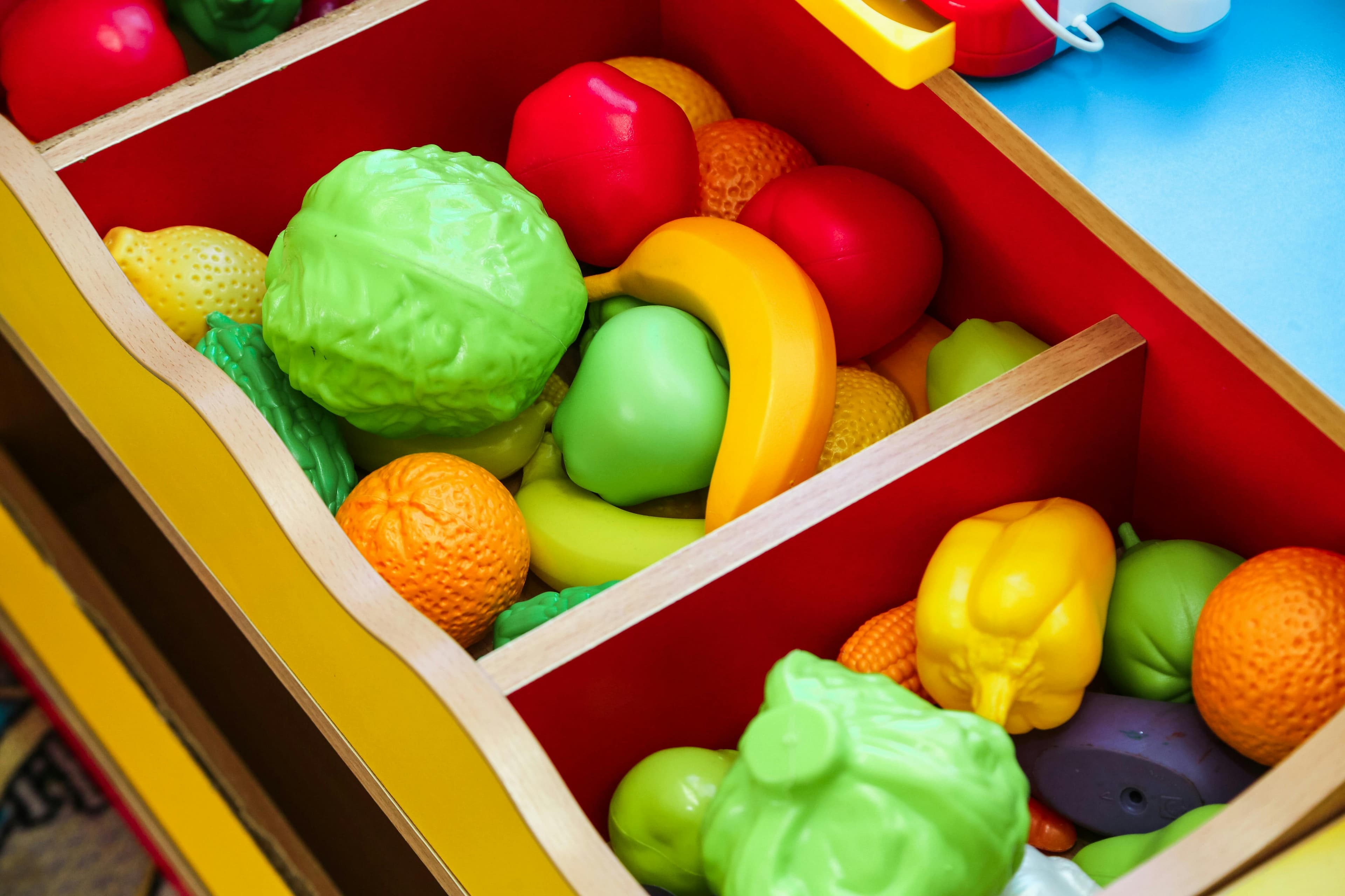 Short PVC pipe sections as ramps in a sensory bin